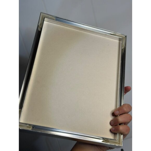 VTG Pressed Flower Art Frame 8x10.5 | Etched Silver Border Botanical Herbarium - Picture 6 of 7